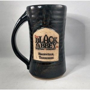 Black Abbey Brewing Company Nashville TN Handmade ceramic pint mug collectable